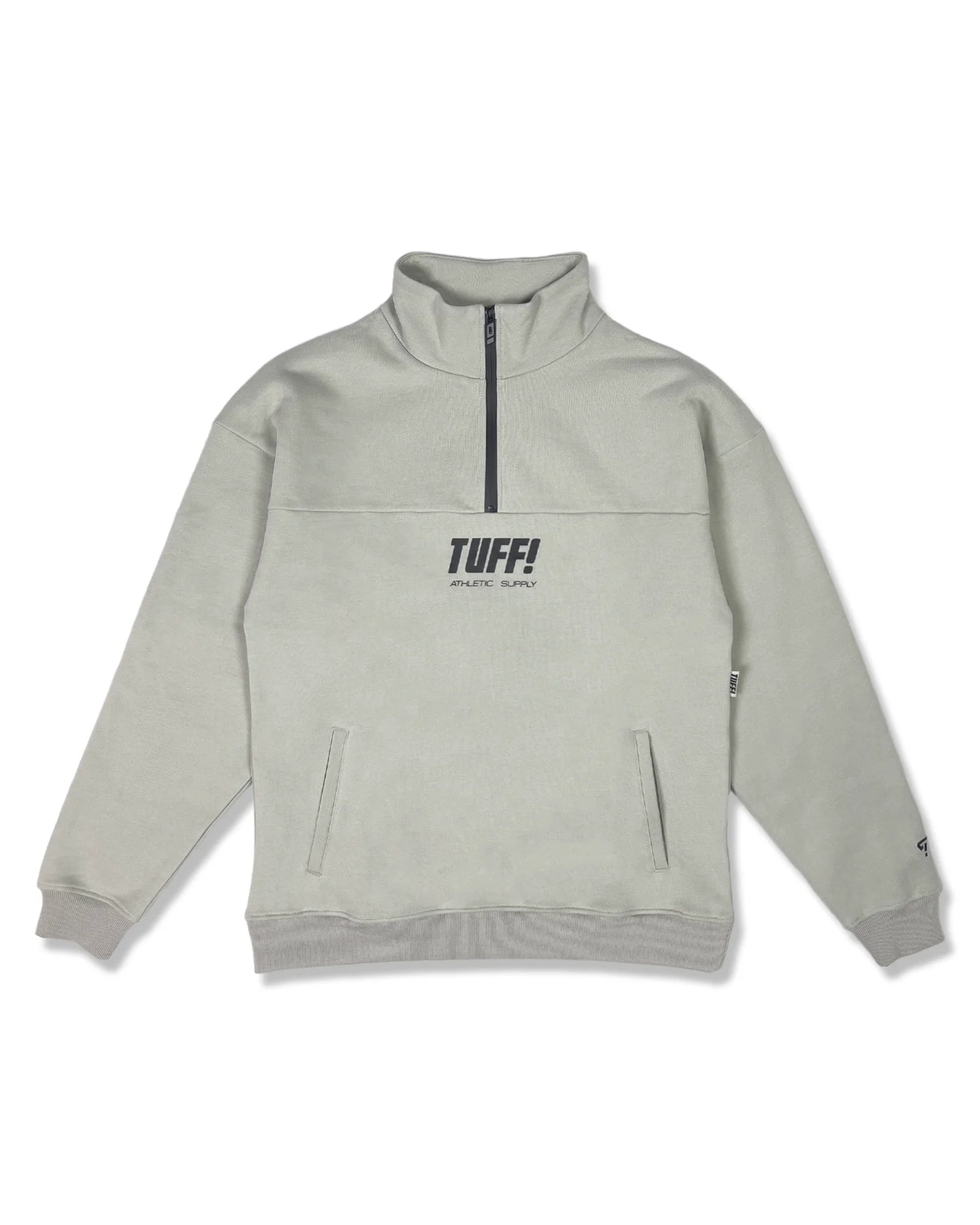 TUFF! QUARTER ZIP GREY JUMPER - Main Image