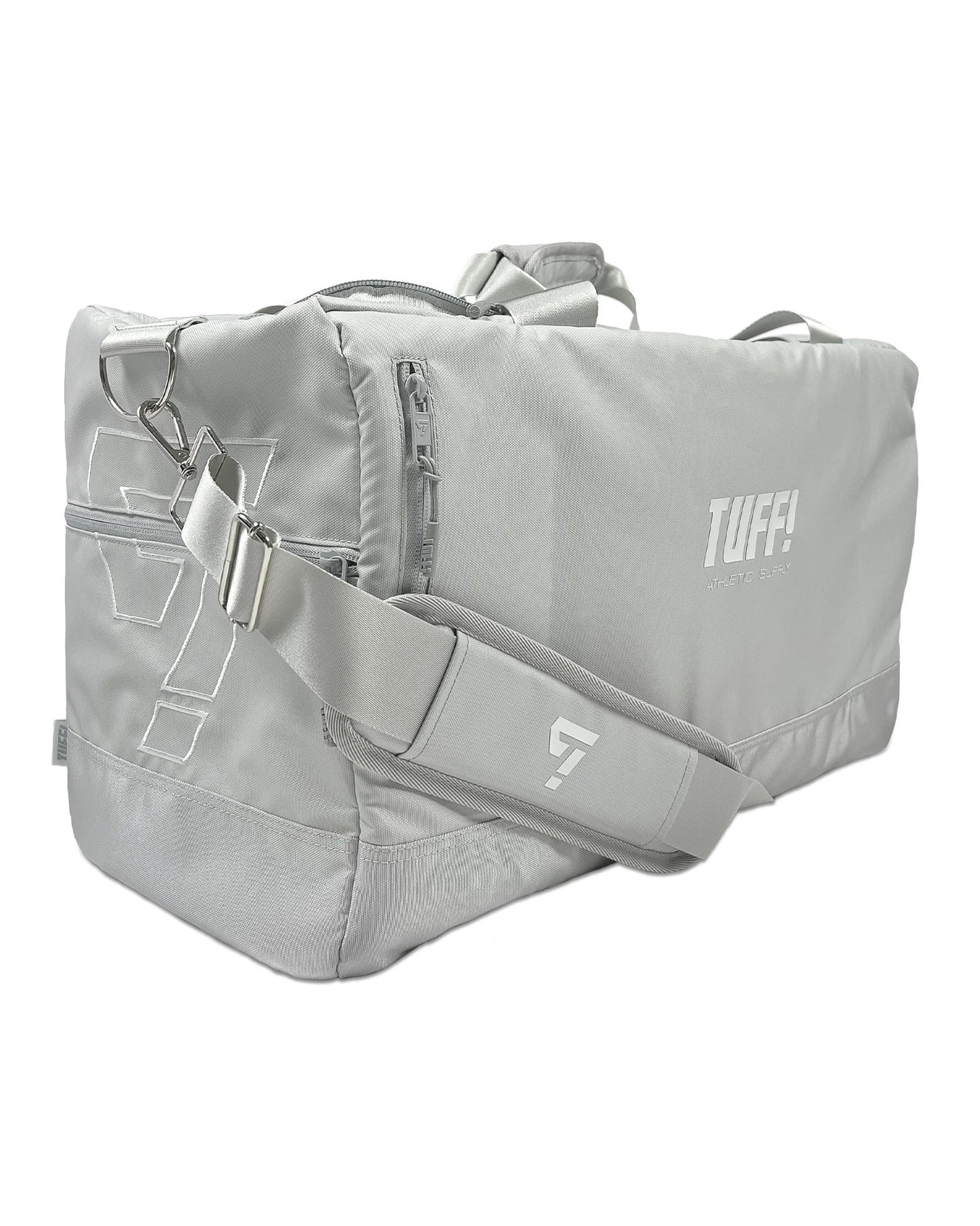 TUFF! TRAVEL DUFFLE BAG GREY WHITE