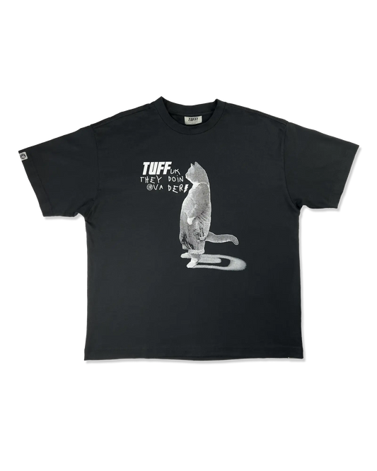 TUFFuk They Doin? Cat Black T-Shirt