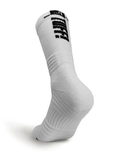 TUFF! WHITE QUARTER BASKETBALL SOCKS