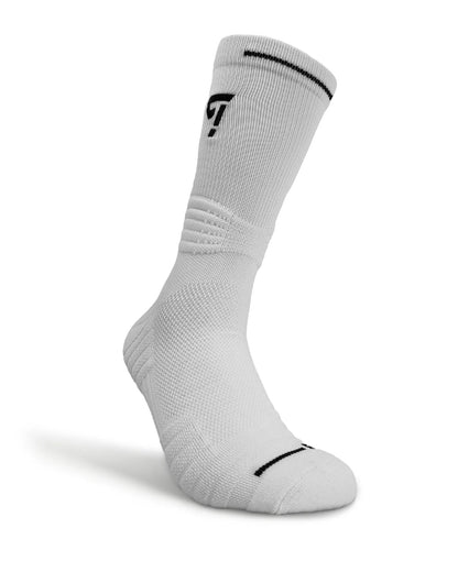 TUFF! WHITE QUARTER BASKETBALL SOCKS